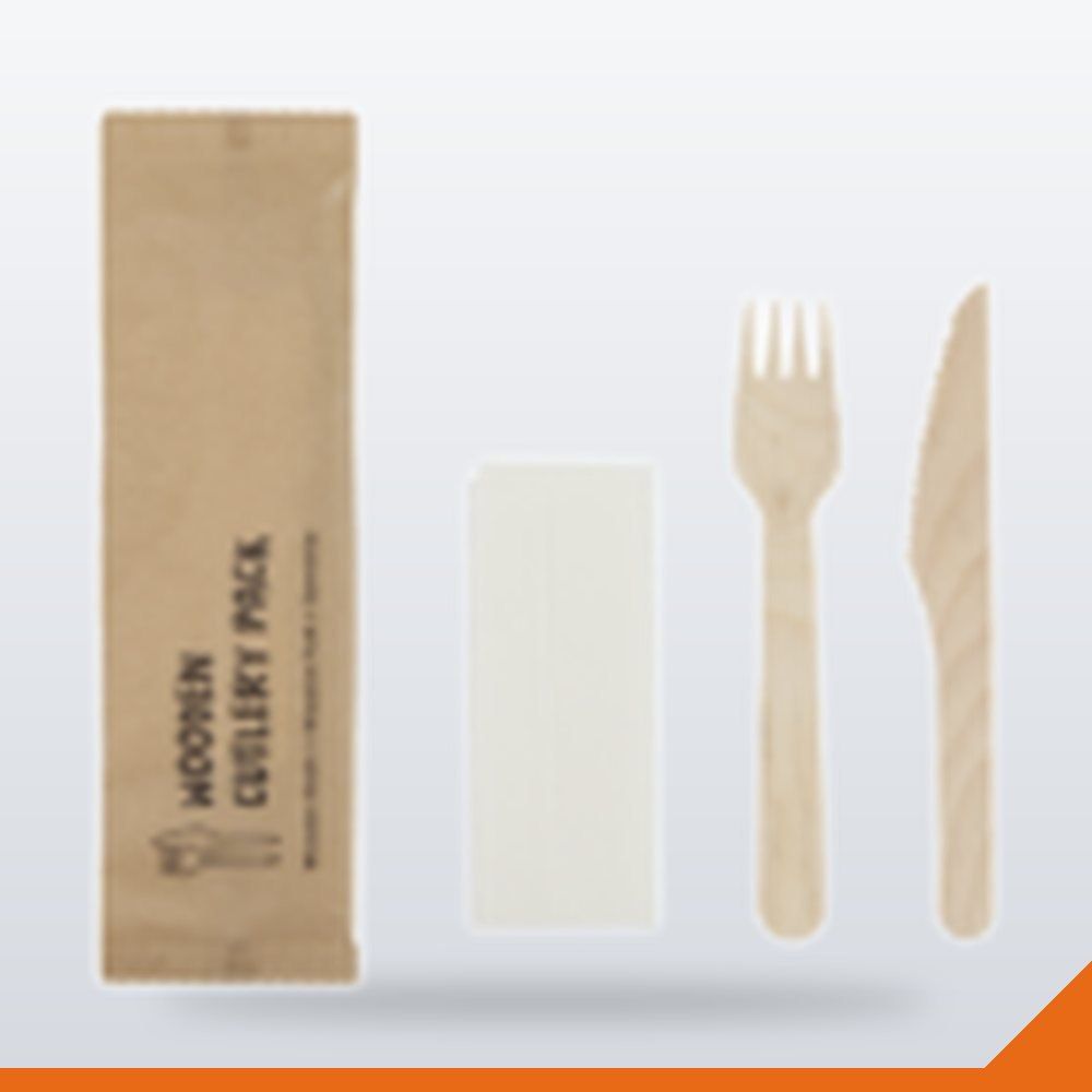 STR-037 Cutlery Pack 3-in-1 Wood – 500/Carton