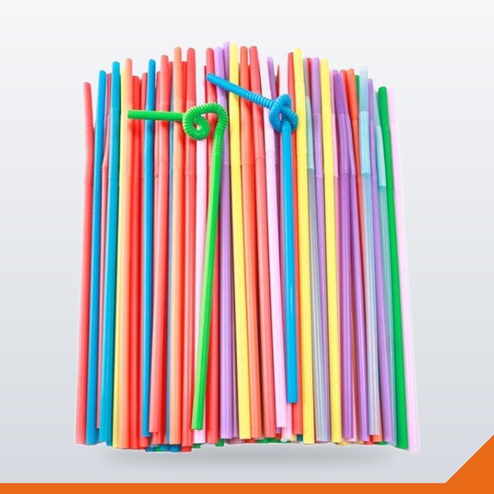 STR-070-BLK Straw Flexi – Black – 1000/Box