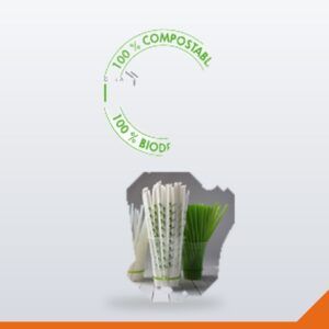 Straw PLA Unwrapped – Natural, 6mm, 10000/Carton