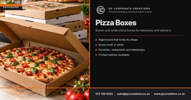 GC Corp pizza boxes