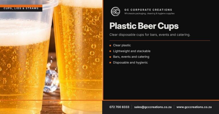 GC Corp beer cups